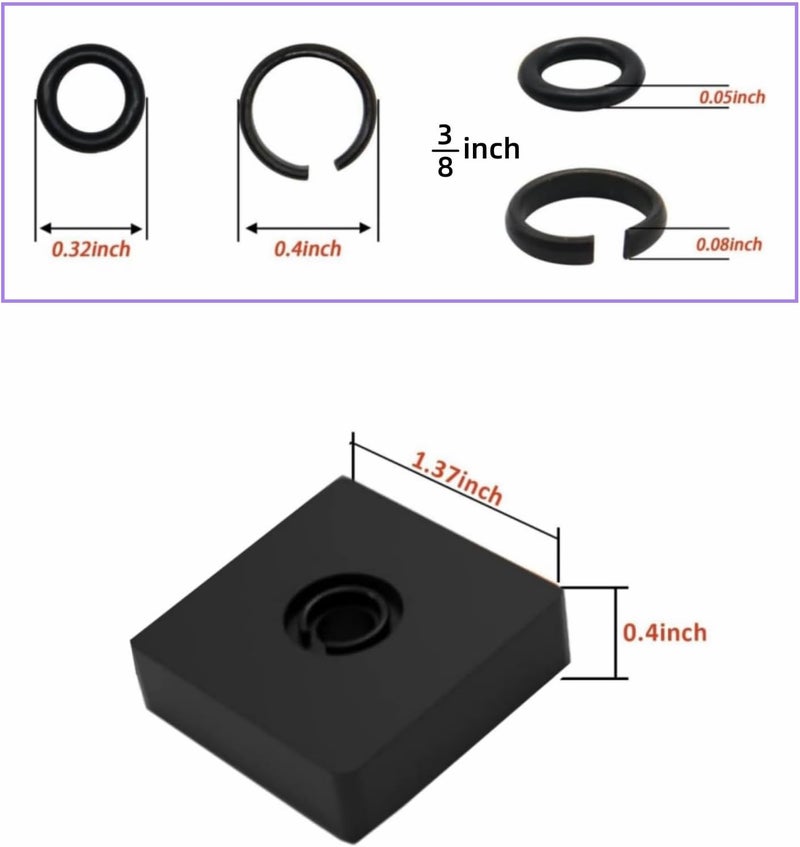 TALSWIF (3+3Sets) 1/2” and 3/8" Impact Retaining Ring Clip Impact Friction Ring with O-Ring for Electric/Pneumatic Type Impact Wrench, Retainer Ring Anvil Install Tool Included - Image 3